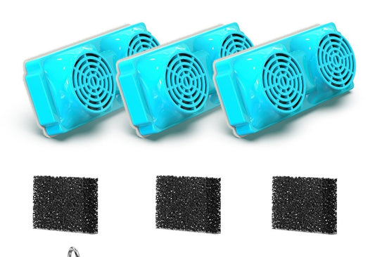 Set de repuesto Ondia con 3 cartuchos de filtro y 3 esponjas